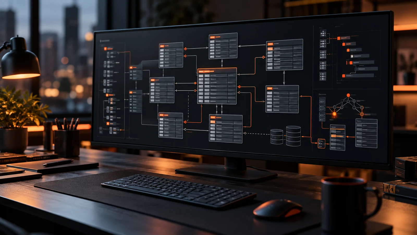 معمارية قاعدة بيانات مترابطة لتطبيق ويب قابل للنمو
