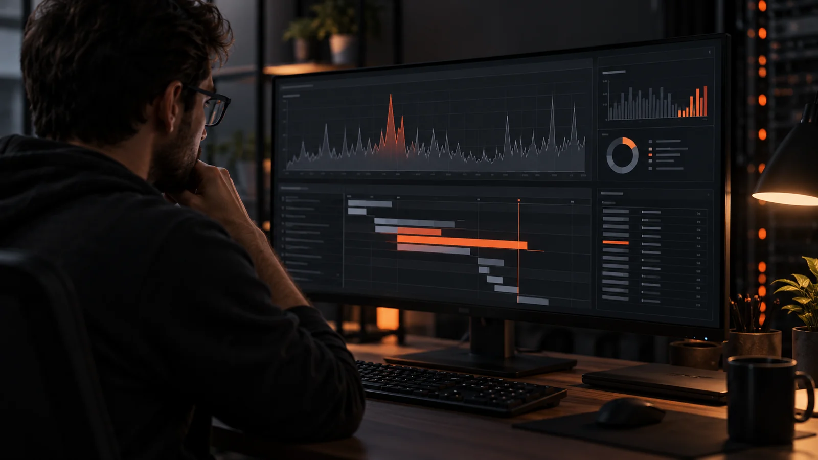 Laravel application performance and database activity being monitored